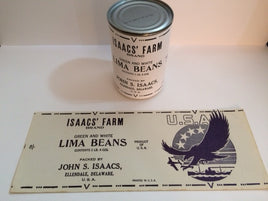 Isaacs Brand Lima Beans Can Label Rations Frontline Rations