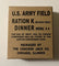 WW2 U.S. Army (10 in 1) Partial Dinner Unit Ration Box