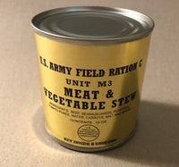WW2 C ration Cans M3 Meat and Vegetable Stew