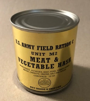 WW2 C Ration Cans M2 Meat and Vegetable Hashe