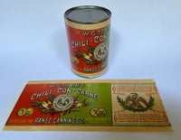 WW1 Tobins Chili Con Carne Can Label