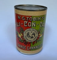 WW1 Tobins Chili Con Carne Can Label